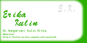 erika kulin business card